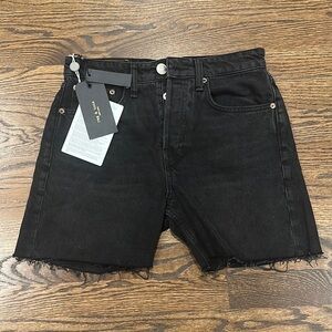NWT rag & bone black denim short (26)
